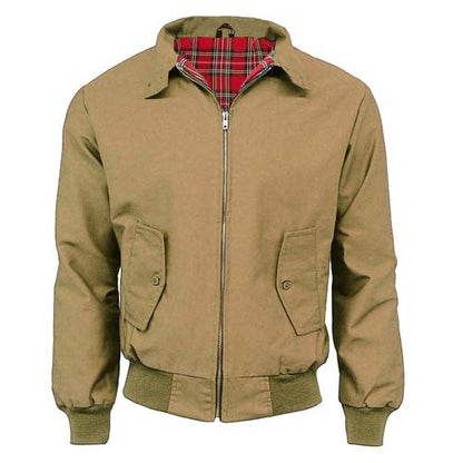 Mens Tartan Lined Classic Harrington Jackets - Made in the UK