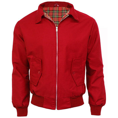 Mens Tartan Lined Classic Harrington Jackets - Made in the UK