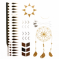 Mantra Temporary Tattoos – Metallic Gold & Black | Spiritual Festival Face & Body Art