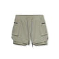Men 2 in 1 Running Training Joggers Gym Shorts With Phone Pocket