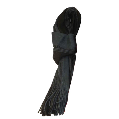 Men's Multi-Coloured Woven Stripe Thermal Winter Scarf Durable Lightweight Acrylic for Insulation and Comfort Casual and Formal Wear by Sock Stack