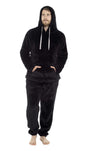 Men's Ultra-Soft Fleece Hooded Thermal Pyjama Set with Elastic Waist Cozy Loungewear Perfect for Winter and Indoor Relaxation by Toro Rocco