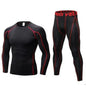 Men's Compression Running Suit Set UK – Long-sleeve Shirt & Pants for Fitness Training