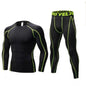 Men's Compression Running Suit Set UK – Long-sleeve Shirt & Pants for Fitness Training