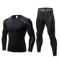 Men's Compression Running Suit Set UK – Long-sleeve Shirt & Pants for Fitness Training