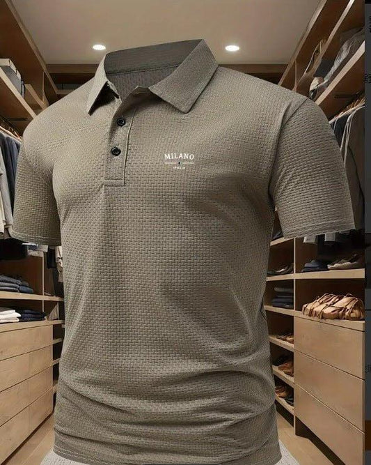 Men's Short Sleeve Polo Shirt with Printed Design, Loose Fit in Various Colors and Sizes S-6XL