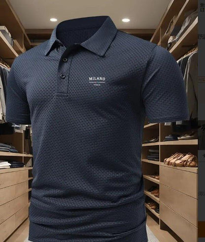 Men's Short Sleeve Polo Shirt with Printed Design, Loose Fit in Various Colors and Sizes S-6XL