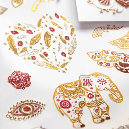 Festival Temporary Tattoos – Metallic Gold, Silver & Pink “Loving Kindness” Face & Body Tattoos
