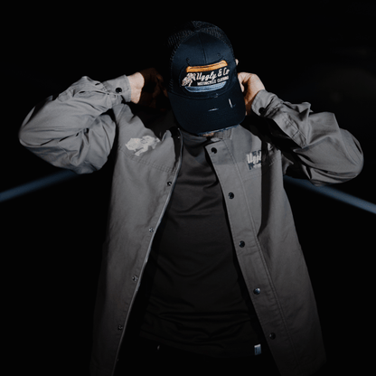 Grey Flattrack Moto Shacket