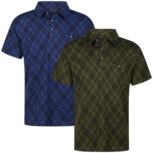 Charles Norton Harlequin Diamond Polo Shirt
