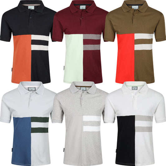 TL London Vertical Panel Polo Shirt