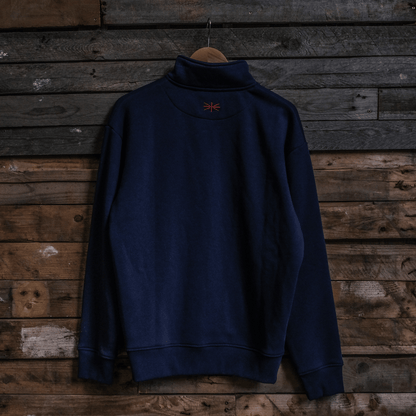 Navy Union Jack Quater-Zip