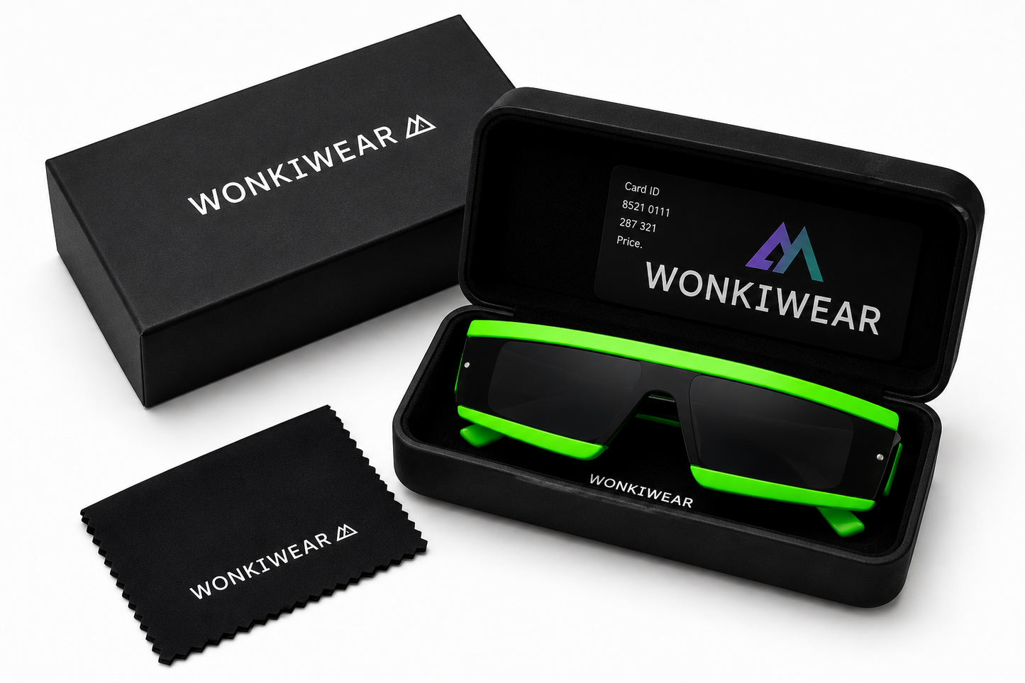 Futuristic Neon Green Rave Sunglasses – Cyber Festival Glasses