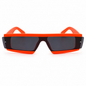 Neon Orange Futuristic Rave Glasses