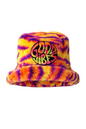 Handmade Neon Tiger Stripe Furry Bucket Hat – Good Vibes Festival Rave Hat
