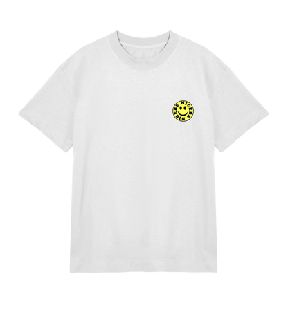 'Be Nice'' - Mens Boxy Tee (Yellow Smiley)