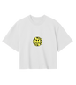 "Be Nice" - Womens Crop - (Yellow Smiley)