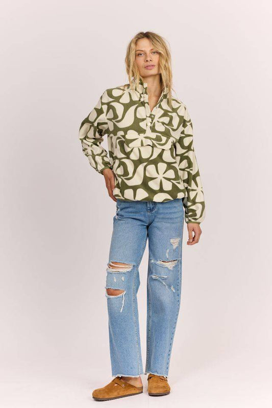Sisstr Waves in Bloom Fleece