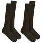 Pack of 2 Mens Heavy Duty Thermal Winter Boot Socks Warm Cotton Blend with Ankle and Arch Support Ideal for Outdoor Activities Hiking Camping Cold Weather UK 6-11 Black and Green Sock Stack