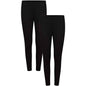 2 Pack Women's Thermal Pants Advanced Insulating Yarn Cotton Rich Ribbed Comfort Fit for Running Hiking Workwear in White Grey Black by Daisy Dreamer