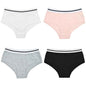 Pack of 4 Girls Cotton Comfort Fit Shorts Breathable Stretchy Knickers for Everyday Wear in Sizes 6-13 Years by Daisy Dreamer