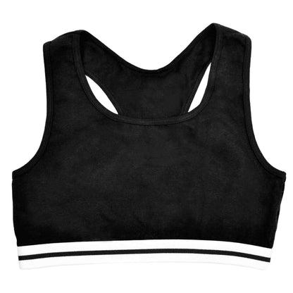 Pack of 4 Girls Seamless Sports Bralettes Racer Back Crop Top Training Bra Comfortable Stretchy Yoga Vest for Kids and Teens Ultimate Support by Daisy Dreamer