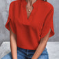 Pauline - Elegant V-Neck Top with Stylish Sleeves For Just That Special Touch