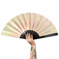 Pearlescent Iridescent Festival Fan (XL Rave Fan UK)