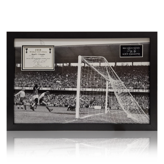 Pele Signed Limited Edition Brazil World Cup Final Plaque Iconic Frame 40/58