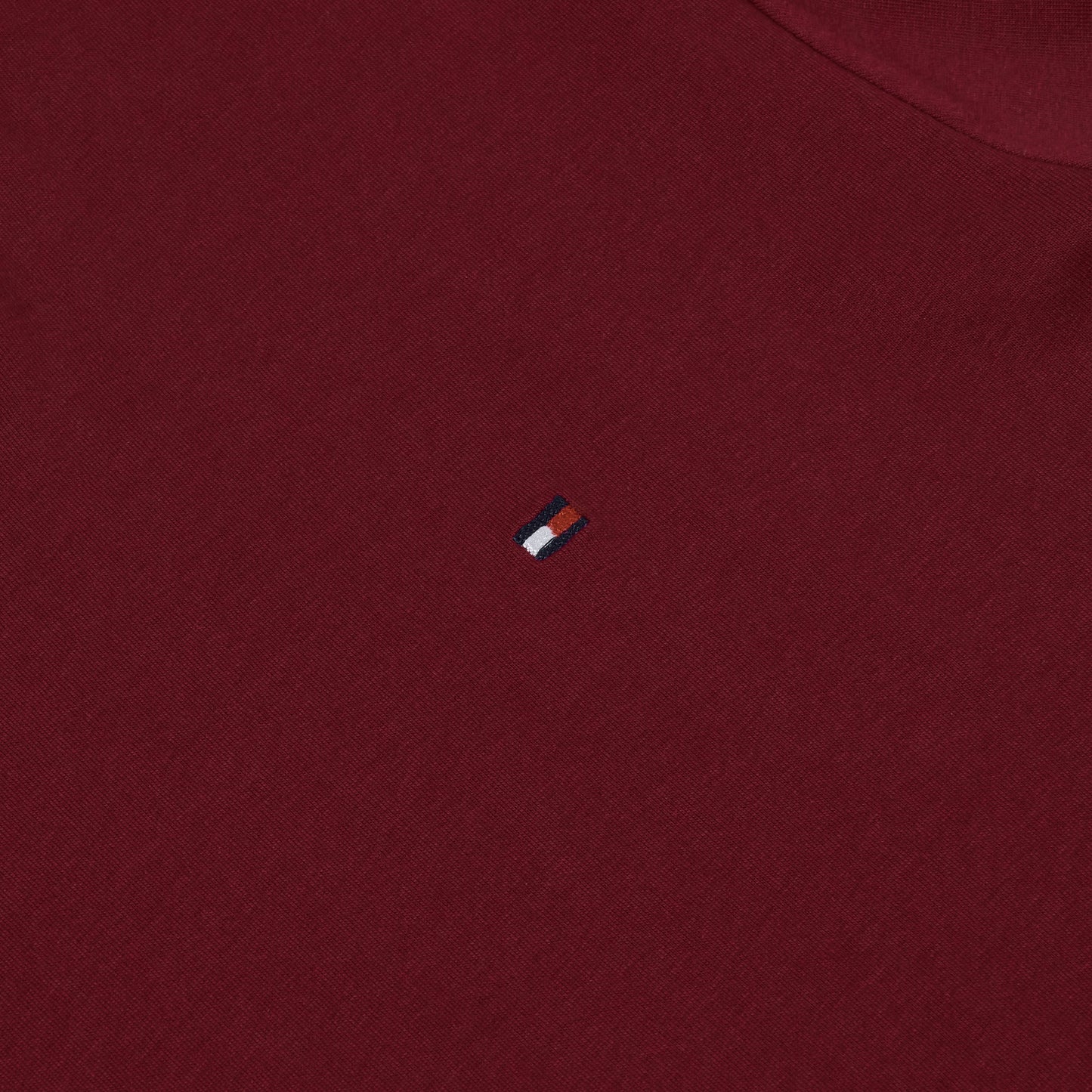 Tommy Hilfiger Flag Embroidery Jersey Crew Neck T-Shirt
