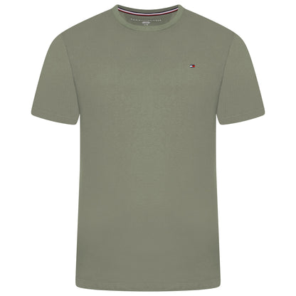 Tommy Hilfiger Flag Embroidery Jersey Crew Neck T-Shirt