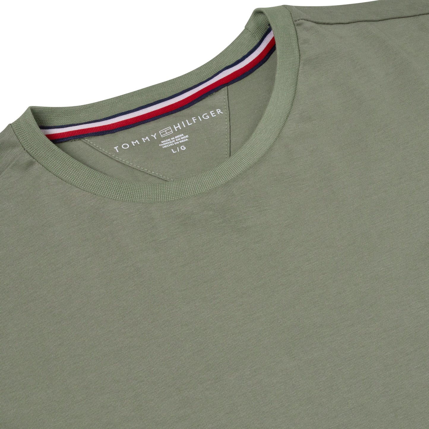 Tommy Hilfiger Flag Embroidery Jersey Crew Neck T-Shirt