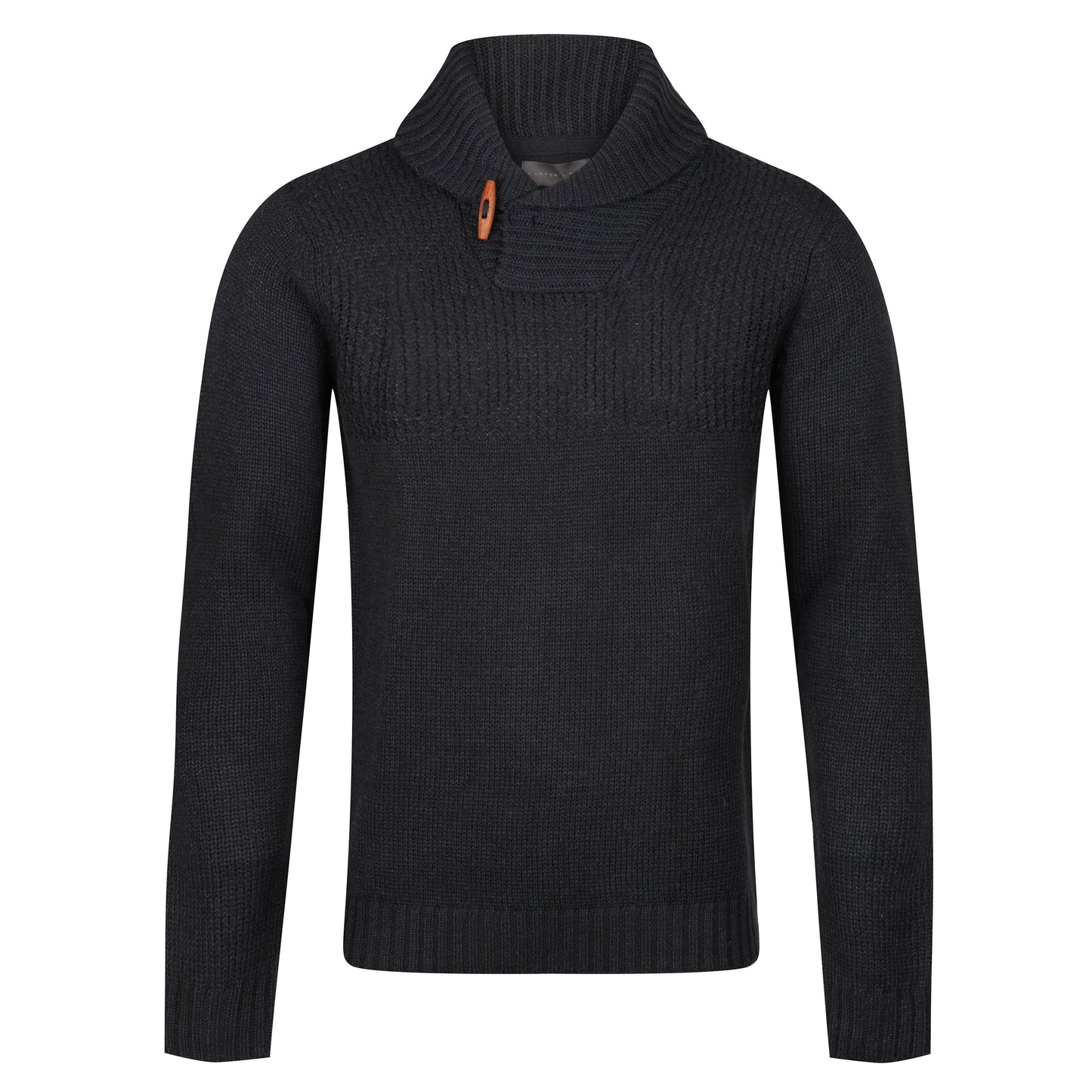 Carter & Rise Shawl Neck Cable Knit Wool Blend Jumper
