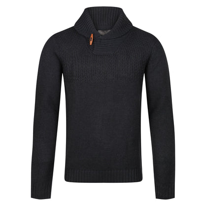 Carter & Rise Shawl Neck Cable Knit Wool Blend Jumper