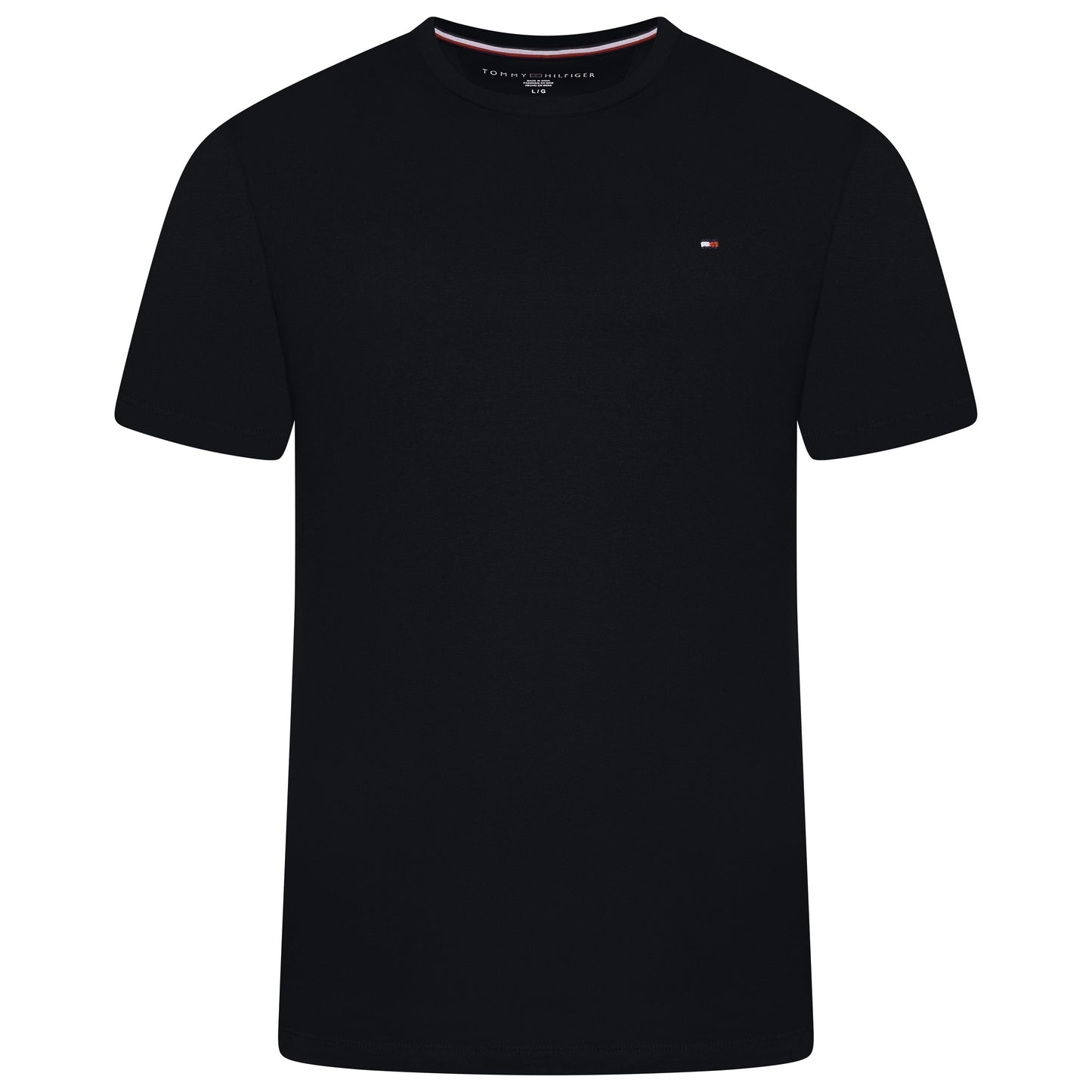 Tommy Hilfiger Flag Embroidery Jersey Crew Neck T-Shirt