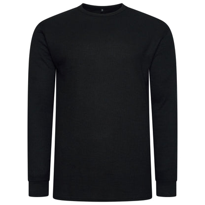One Brand Crew Neck Waffle Knit T-Shirt