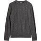 Dressmann Wool Blend Cable Knit Crew Neck Jumper