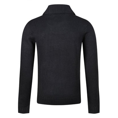 Carter & Rise Shawl Neck Cable Knit Wool Blend Jumper