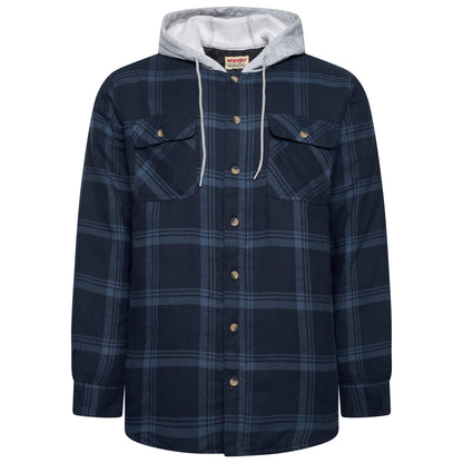Wrangler Padded Hooded Shirt Jacket