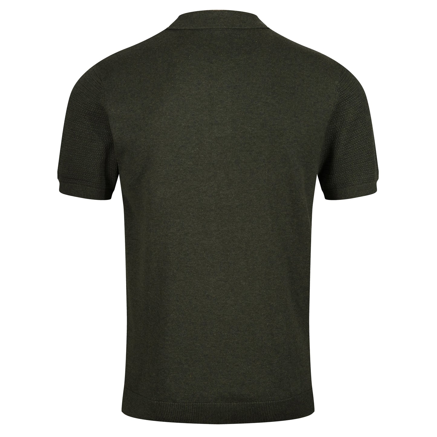Cotton Textured Knit Polo Shirt