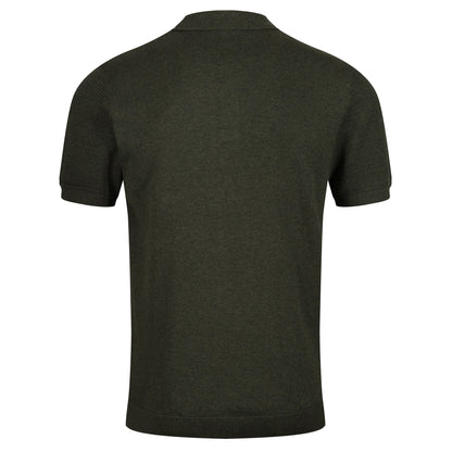 Cotton Textured Knit Polo Shirt