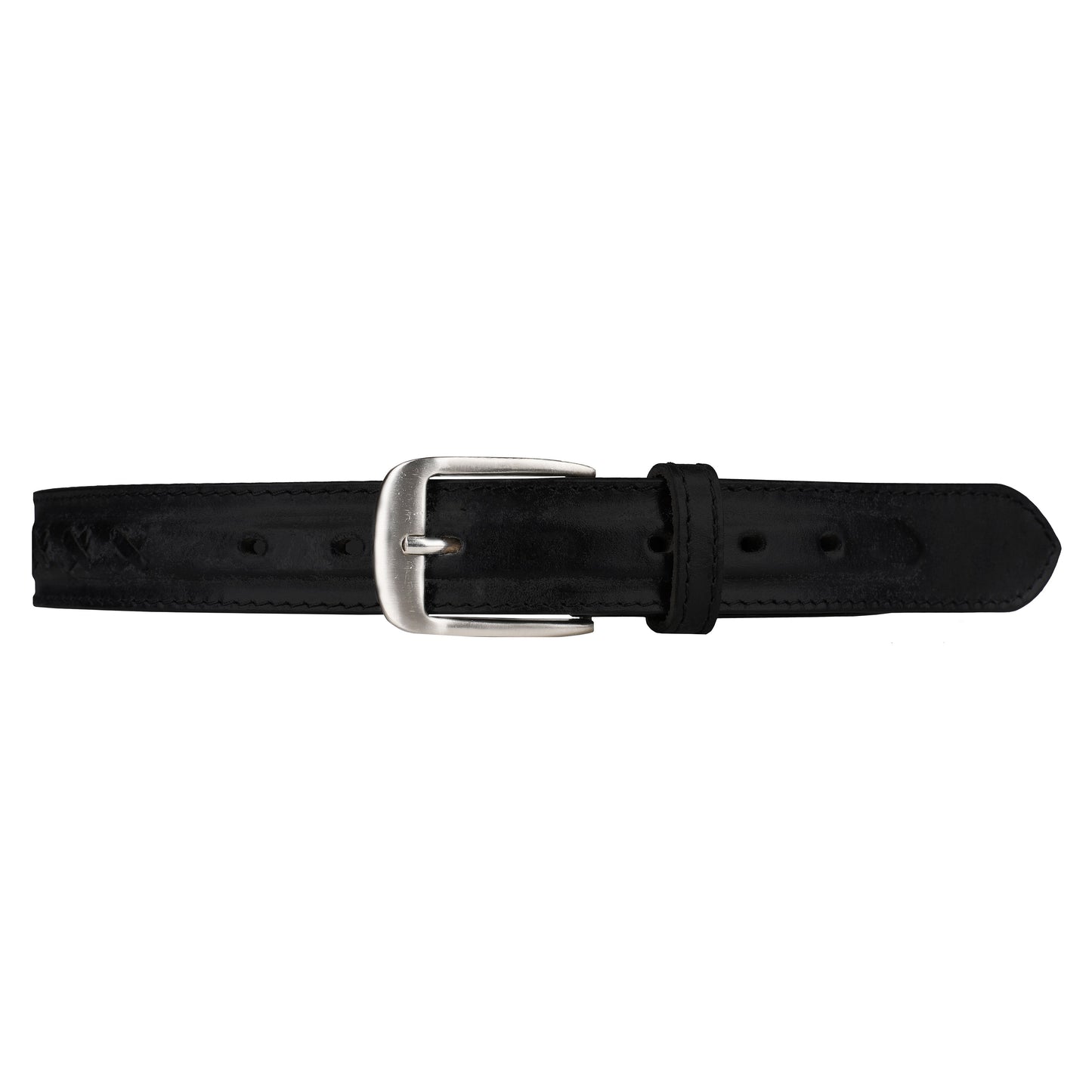 Outback 1.25" Wide Cross Stitch Full Grain Leather Belt