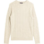 Dressmann Wool Blend Cable Knit Crew Neck Jumper