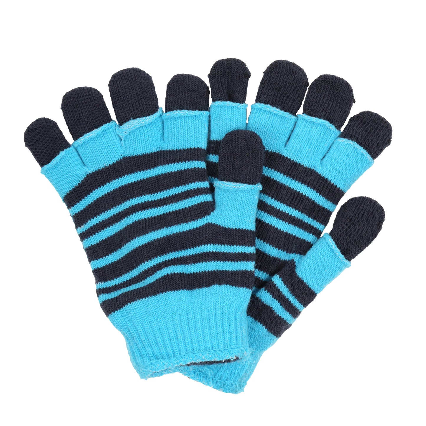 Pierre Roche 2-in-1 Striped Gloves