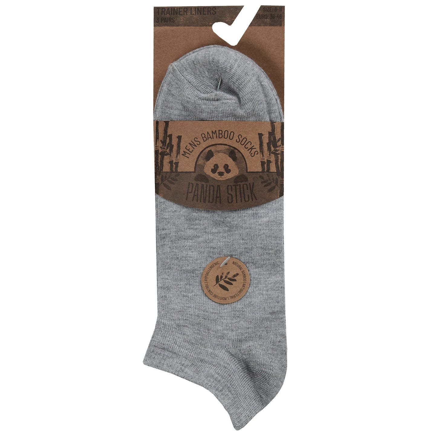 3 Pair Bamboo Trainer Socks