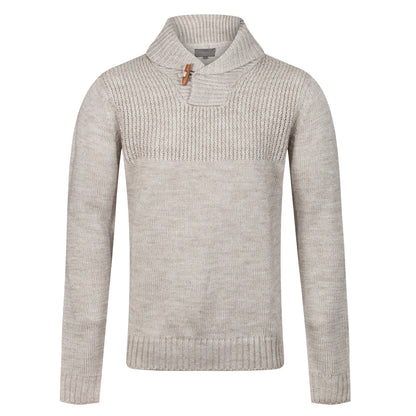 Carter & Rise Shawl Neck Cable Knit Wool Blend Jumper