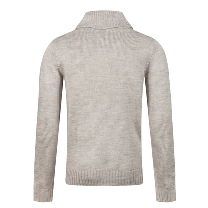 Carter & Rise Shawl Neck Cable Knit Wool Blend Jumper