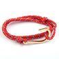 Casual Simple Style Fishhook Alloy rope Layered Unisex Bracelets