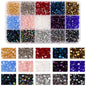 1 Box Glass Printing Solid Color Beads