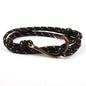Casual Simple Style Fishhook Alloy rope Layered Unisex Bracelets